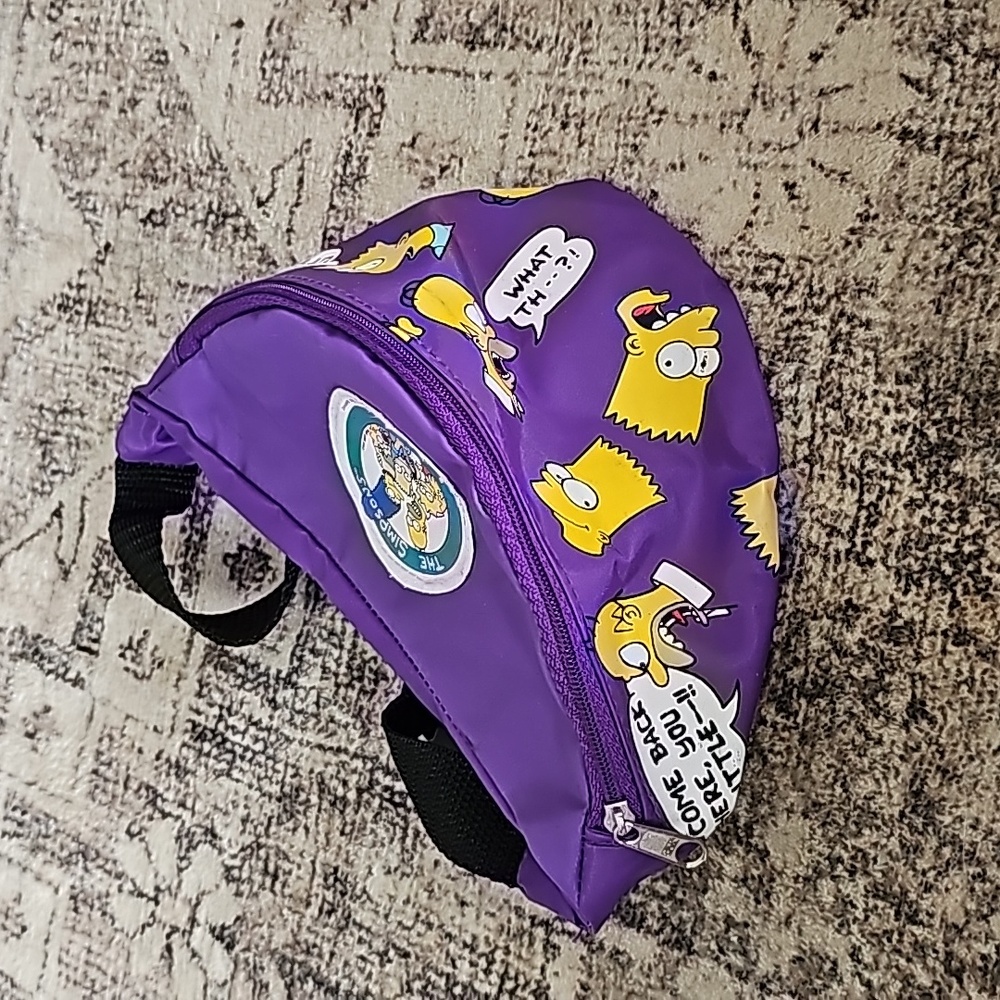 The Simpsons Come Back Here You Little Fanny Pack Vintage 1990s Purple